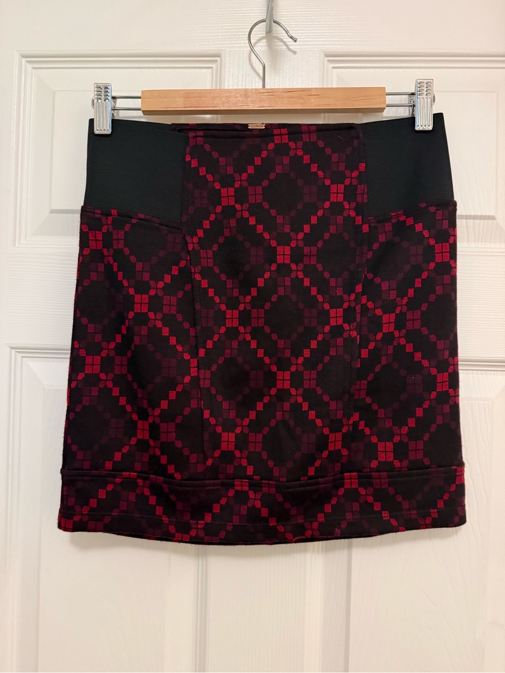 Like New Free People Geometric Pattern Mini Skirt